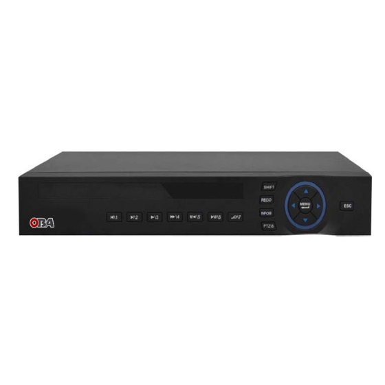 DVR 5 MP Turbo HD "Hybrid NVR with IP - Analog : OBA-AHD-8608NA 8ch Video Surveillance Recorder, P2P, H.264,Audio Recording 4K"