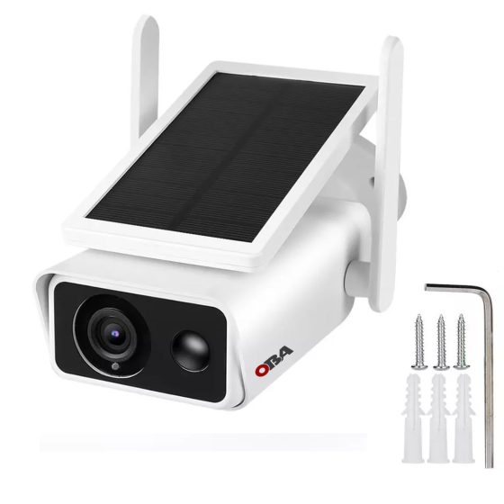Oba-SL03-X telecamera con pannello solare 3 megapixel APP OBA Lite Audio SD card