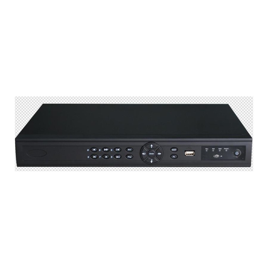 "16-Channel NVR with Facial Recognition & PoE for Perimeter Control - OBA PFD16 Surveillance System"