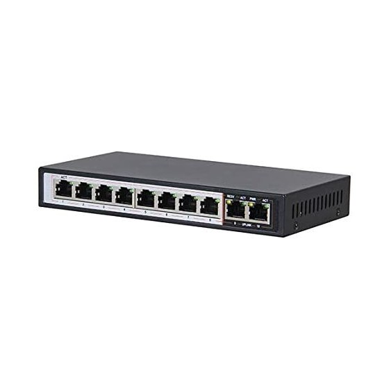 "Introducing OBA-210AI: 8-Port Gigabit PoE Switch with AI Features and Up to 250m Transmission Range, Powered by 48V/96W"