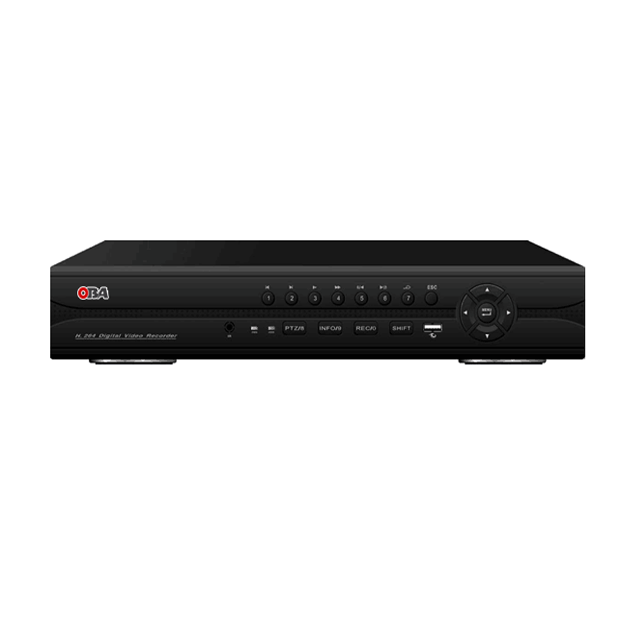 "NVR OBA-9416F 16 Channel Recording, ONVIF, P2P, H.264, Wireless and 3G Connectivity for 16*5M 4k / 24*1080P / 32*960P Cameras"