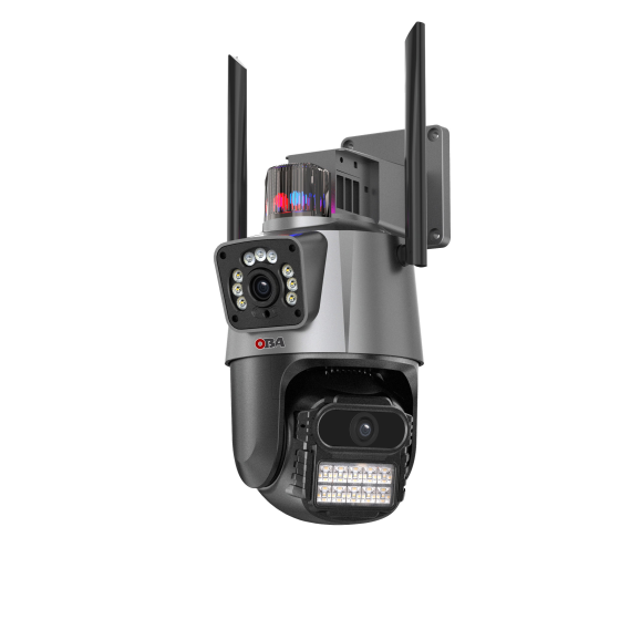 OBA-PT-R50 Telecamera di sicurezza WiFi con doppia lente multi-obiettivo, Audio bidirezionale e funzione Autotracking - 4MP IP