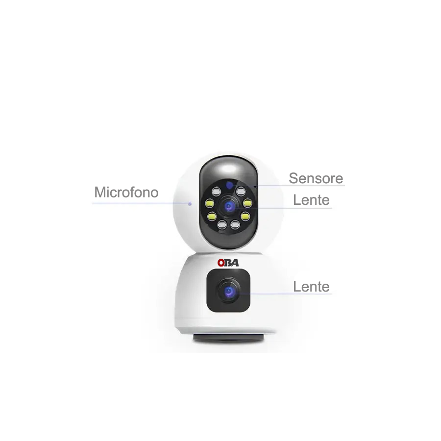 OBA-PT-R10 "WiFi Dual 4MP Camera with Two-Way Audio and Autotracking for Maximum Security: Multi-Objective"