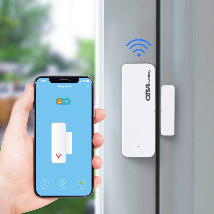 "Secure Your Home with WIFI Door and Window Alarm Sensor - Get Notified on Smartphone with Alexa and Google Integration"