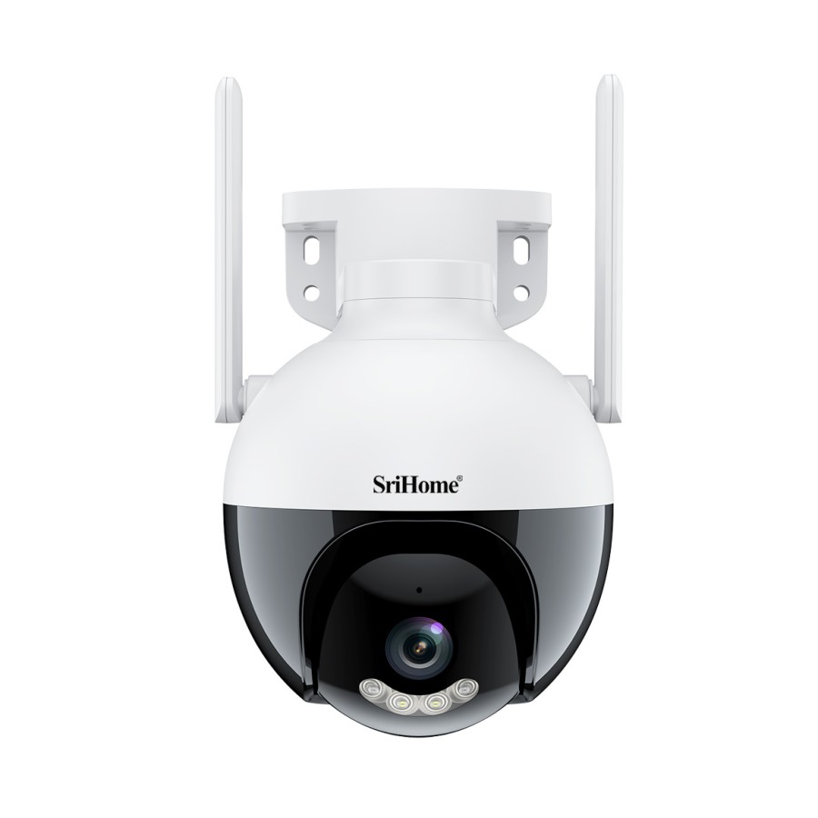 SH045 HD camera with audio, PTZ and night vision, MicroSD card support and AI technology for optimal security.