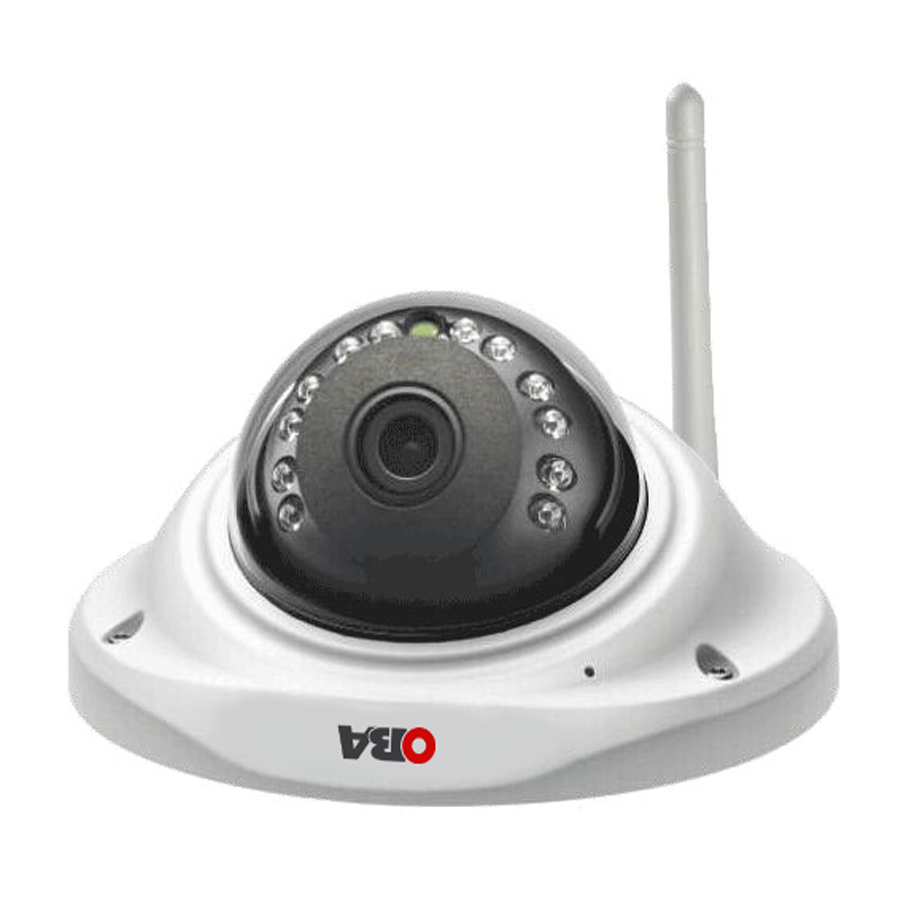 "OBA Eco 66PX Wireless IP Camera with 2.4 Megapixel, H264 Video Compression, Night Vision up to 15m, and Audio In/Out"