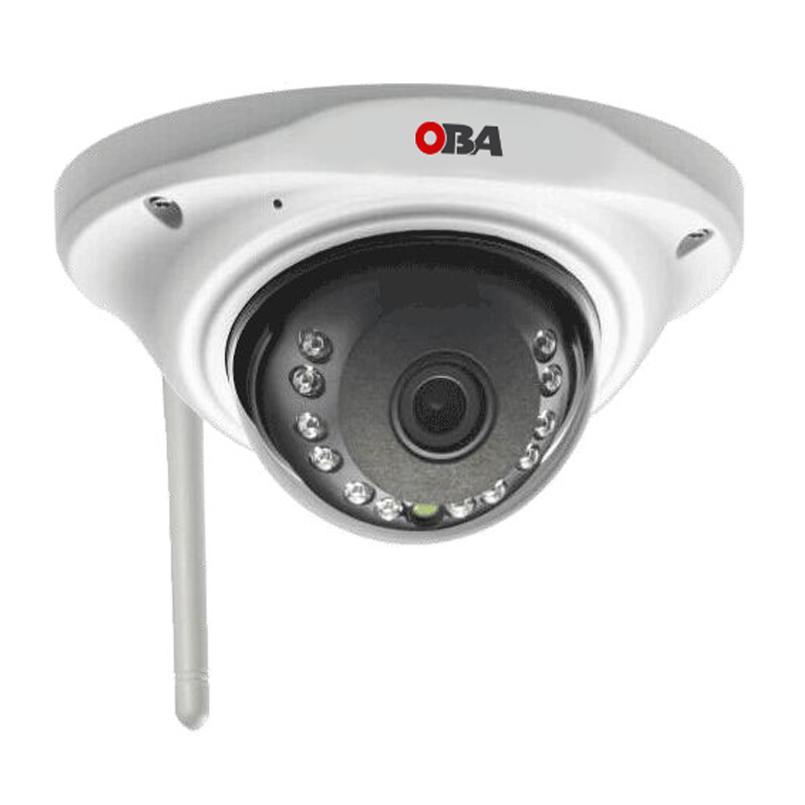 "OBA Eco 66PX Wireless IP Camera with 2.4 Megapixel, H264 Video Compression, Night Vision up to 15m, and Audio In/Out"
