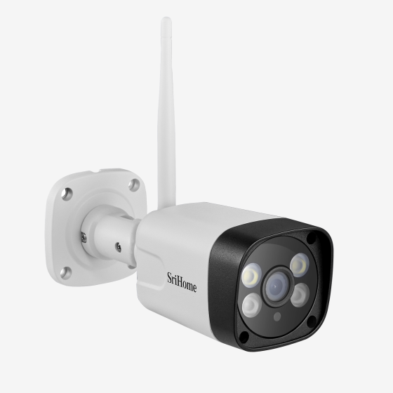 "Telecamera wifi SriHome SH035: sorveglianza HD a 3.0 MP con audio e microSD"