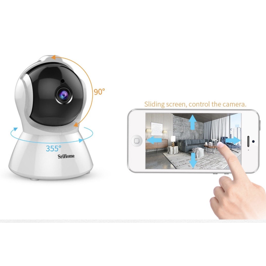 REFURBISHED"SH025 SriHome: Wireless Auto Tracking Camera with Infrared, HD, and P2P Support for SD and Audio Recording - 2.0 MP"