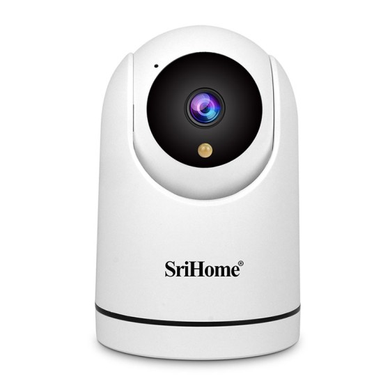 Telecamera wifi SriHome con auto tracking e supporto SD - la soluzione perfetta per la videosorveglianza di casa e ufficio.