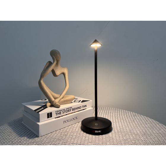 Lampada da tavolo LED ricaricabile con luce bianca calda e dimmerazione continua Modello: OB-LD01B